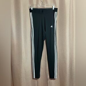 NWT Adidas Women's 1X Black Leggings with White Stripes